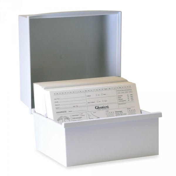 customer file cards box