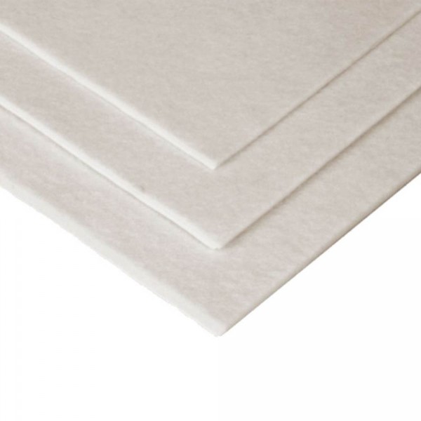 Hapla felt, white, 5 mm, 22,5 x 45 cm