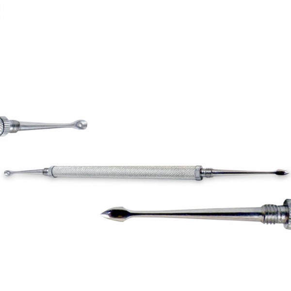 Extractor/Lancet, stainless, removable tip