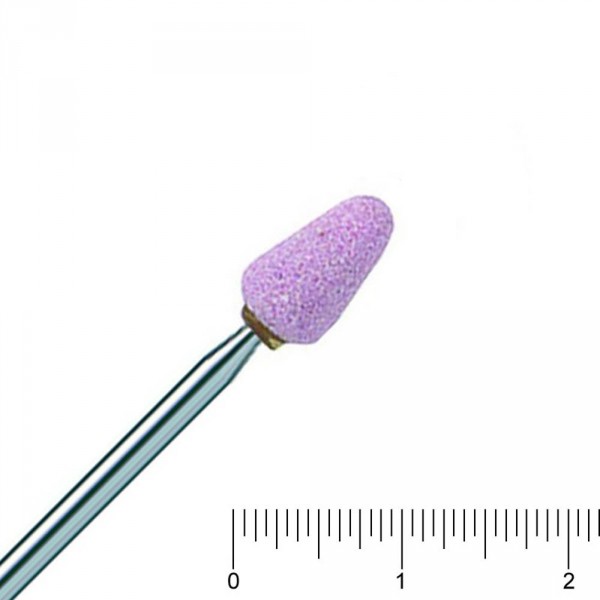 Ceramic grinding tool, bulb shape, pink, 060