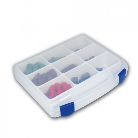 Case for small parts, 9 compartments