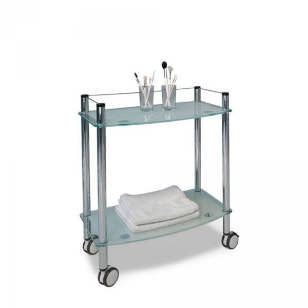 Trolley GlasDecor, 2 tiers, chrome