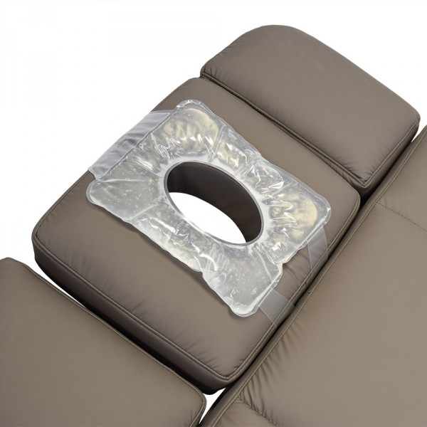Ring-type gel cushion &#039;Premium&#039; for spa tables, 4 buttons, transparent