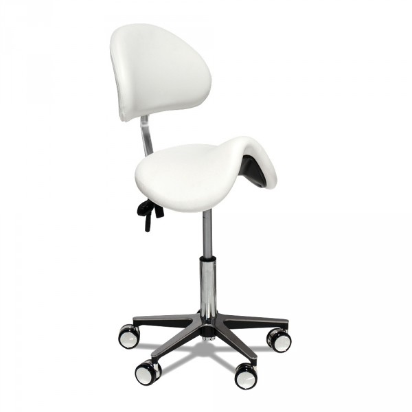 Saddle chair anatomical Small with small black/chromed base