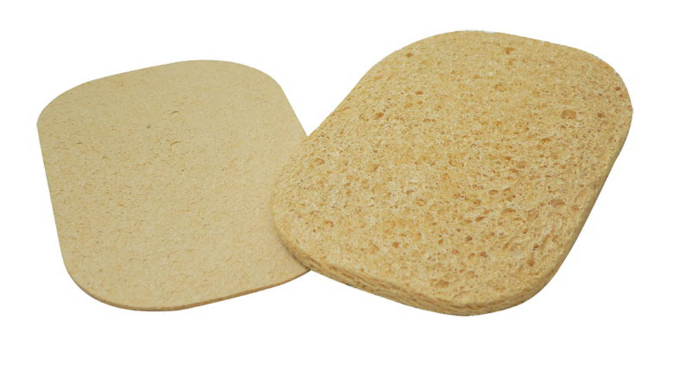 Pressed sponge, oval, white, 5.72 x 8.3 cm Sponges Face & beauty