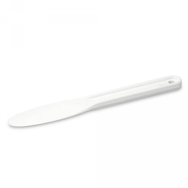 Spatula, plastic, white, 19 cm (7.5 in)